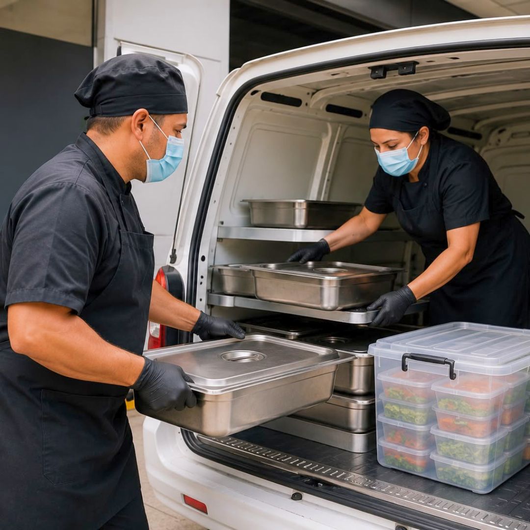 Comida preparada en contenedores para empresas